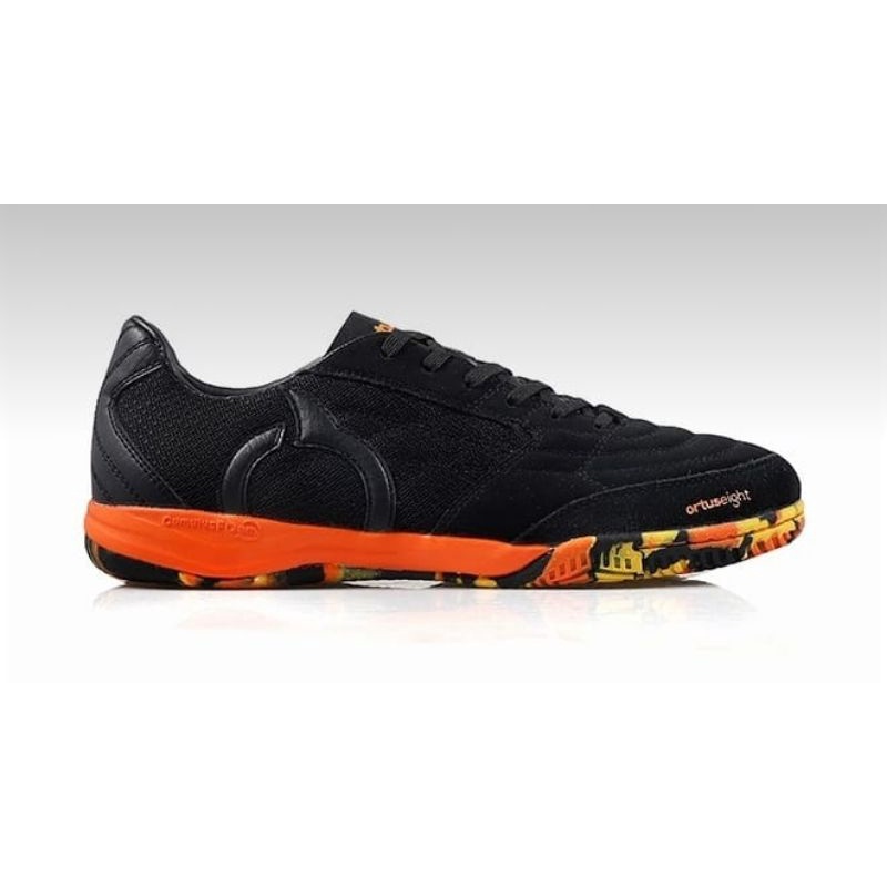 SEPATU FUTSAL ORTUSEIGHT JOGOSALA NUTMEG BLACK ORANGE YELLOW
