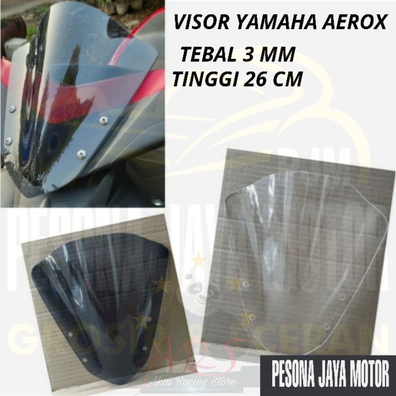 Visor Aerox Winshield Aerox Model Scetbill Kualitas Terbaik Warna Smoke Hitam Bening