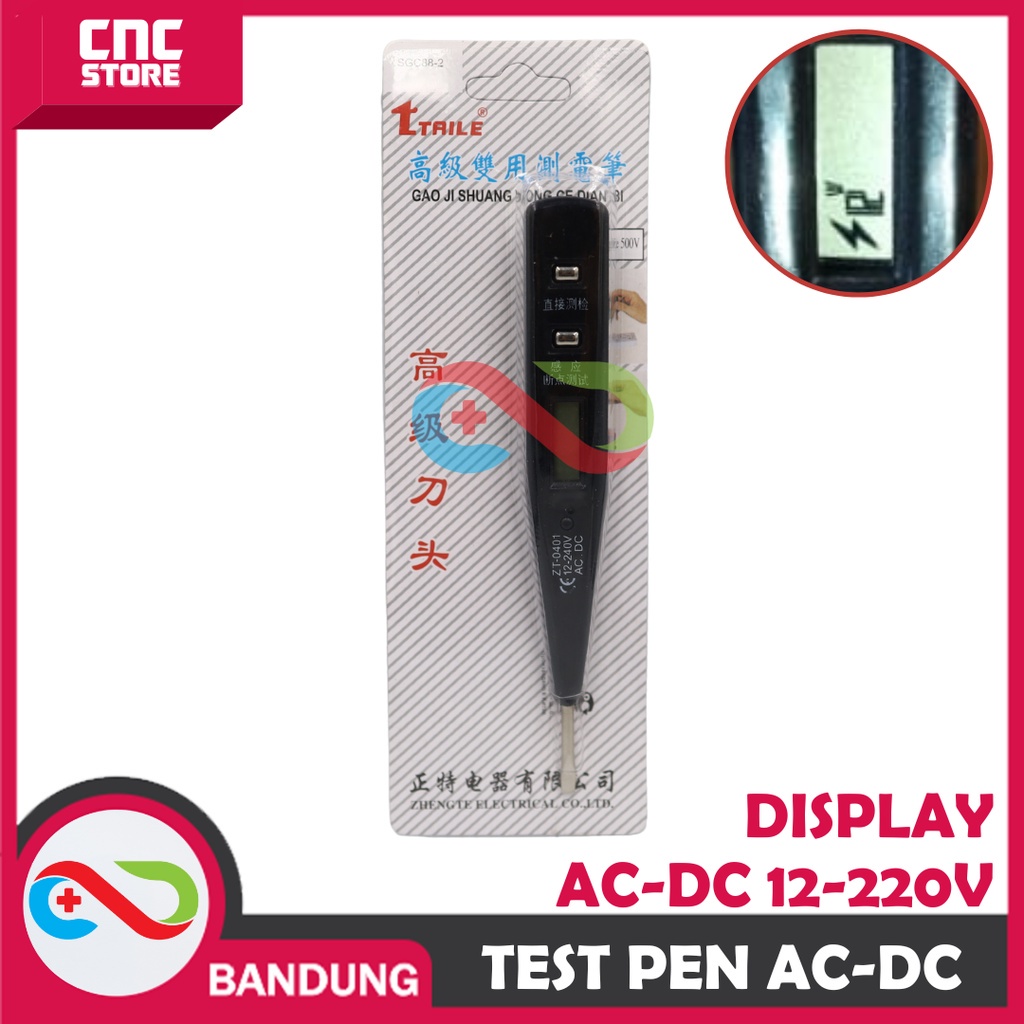 TEST PEN DIGITAL TESTPEN OBENG TES PEN AC OR DC 12V-220V TESPEN