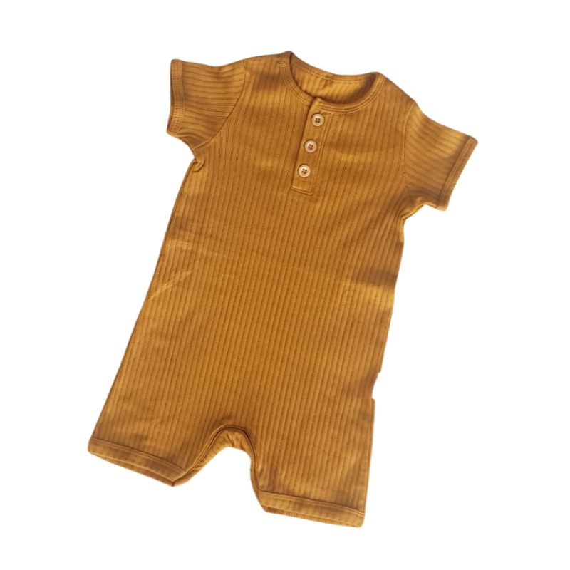 I Am Cotton Romper Rib Pendek 3-12M