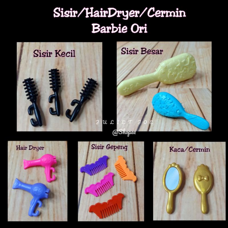 Sisir/HairDryer/Cermin boneka ori berbi bjd pivotal