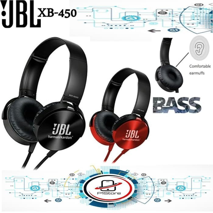 Headphone JBL MDR XB 450 XB450 XB-450 EXTRA BASS KABEL