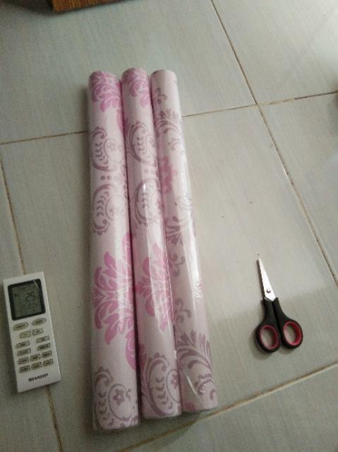 Ys024p Walpaper Dinding Vintage Pink 500 Wall Stiker Wallpaper Dinding Vintage Pink