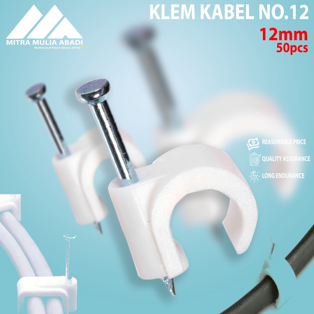 Klem kabel clip kabel cable no 12 mm no.12