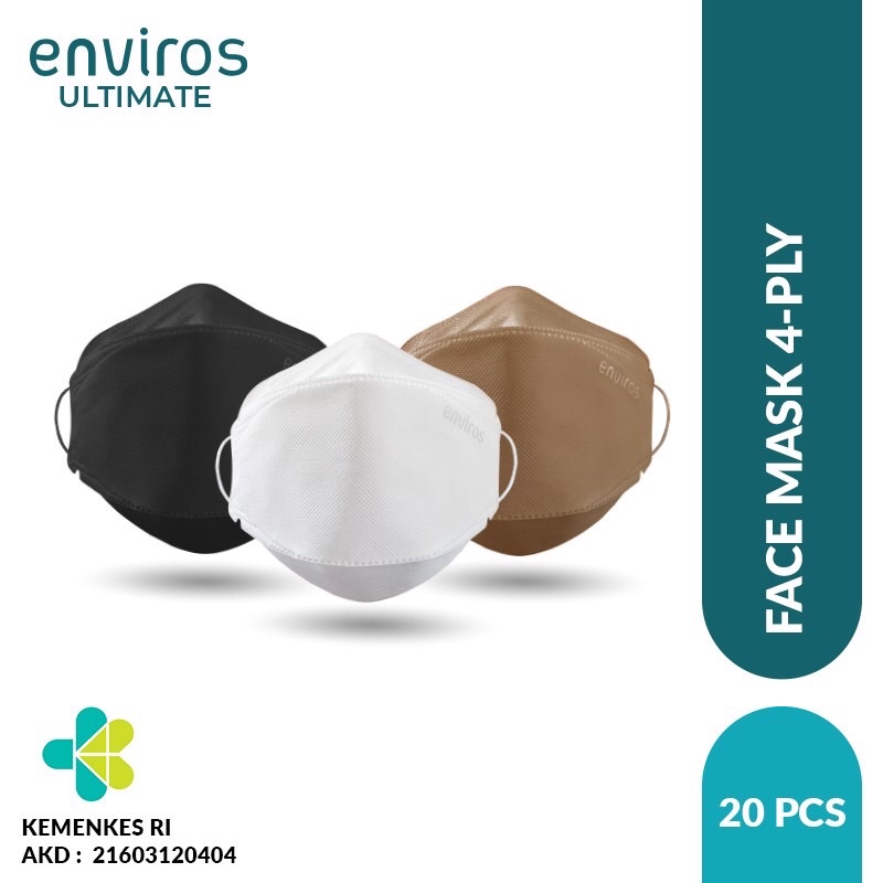 Enviros Ultimate Masker Medis 3D HI-TECH (4-Ply Material)