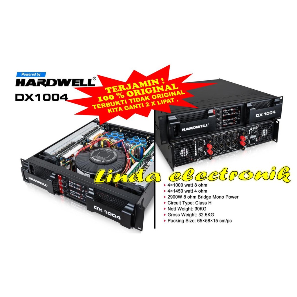power hardwell dx 1004 dx1004 4 channel class h original