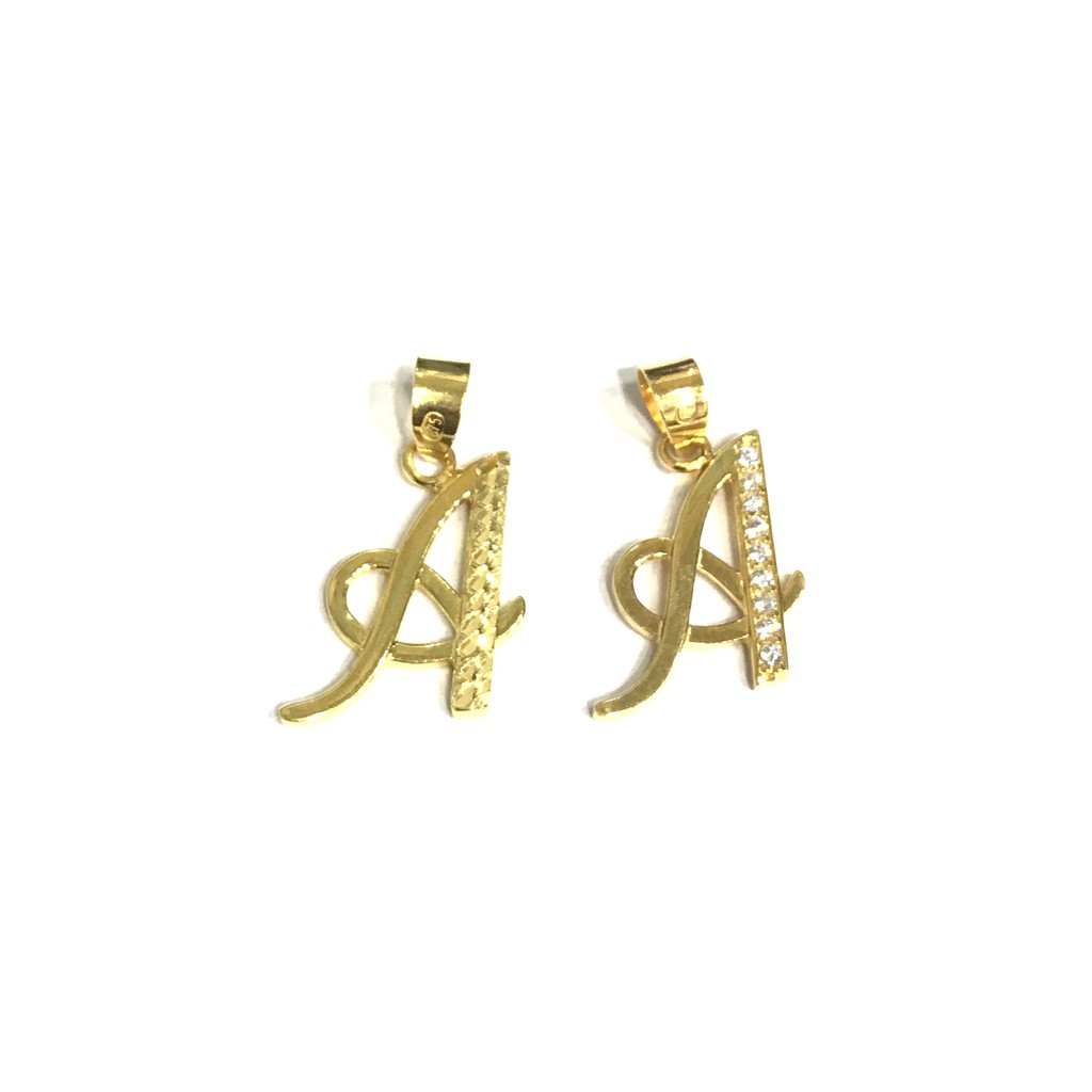 Liontin Model Huruf Italy A (Emas Asli Kadar 875)