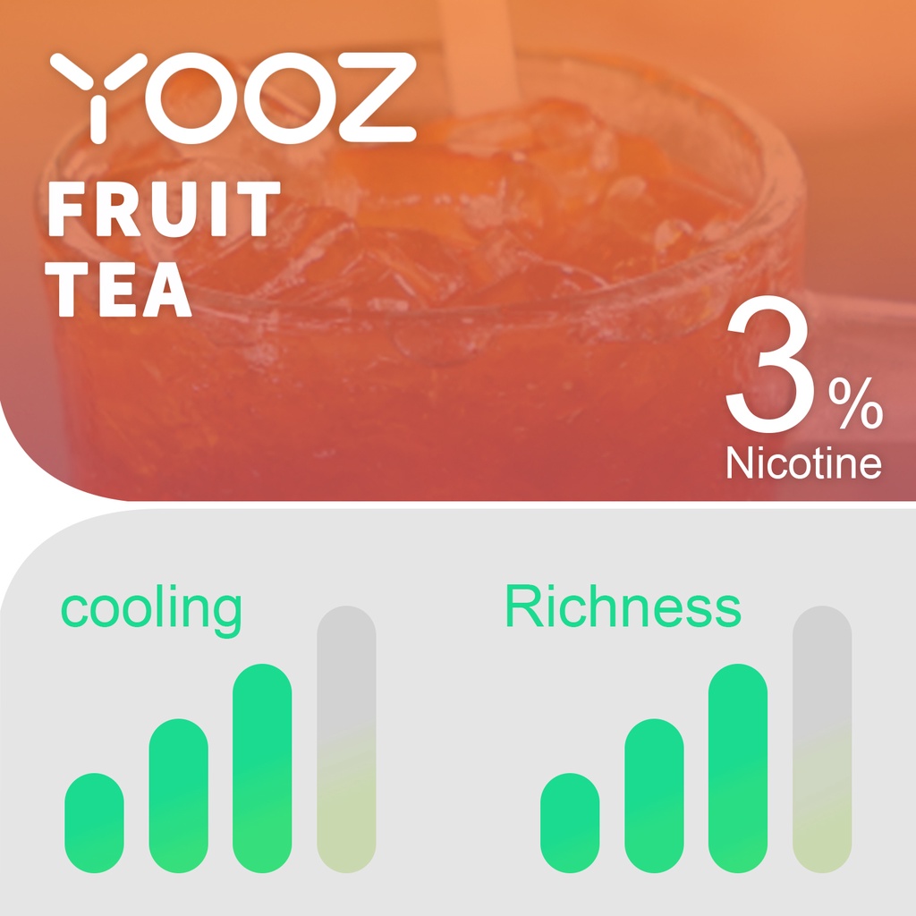 【YOOZ】 Fruit Tea flavor 2 pods cold  Vaporizer