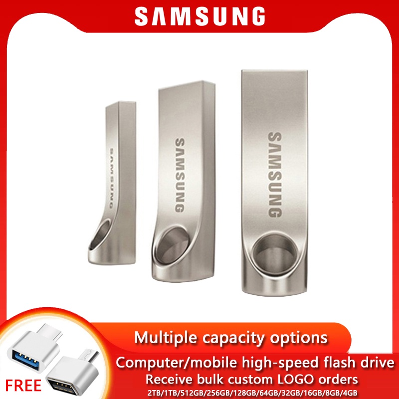 Samsung Flash Drive Metal Kreatif 4GB 8GB 16GB 32GB 64GB 128GB 256GB 512GB 1TB 2TB USB3.0