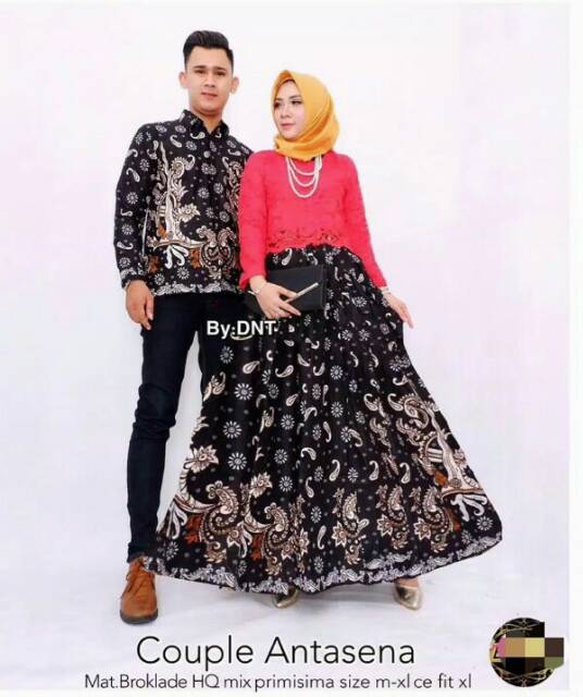 COUPLE GAMIS BATIK BROKAT