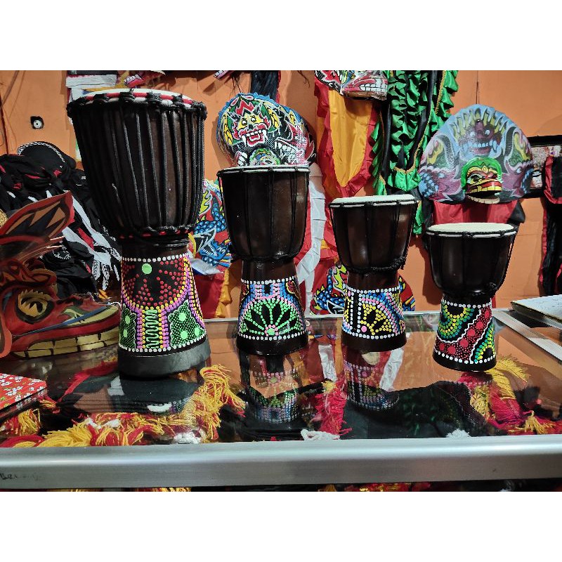 jimbe 20cm / kendang jimbe / kendang jawa / kendang reog / ketipung / alat musik / barongan / pecut