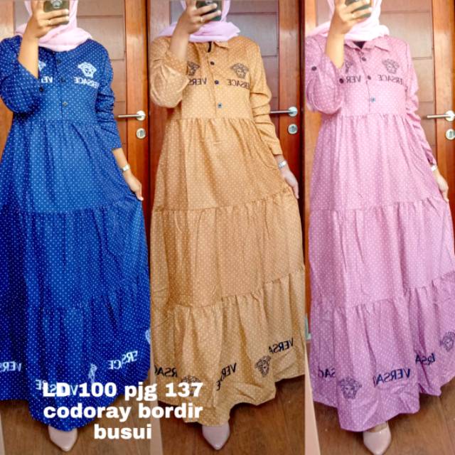 (BISA COD)Gamis codoray bordir