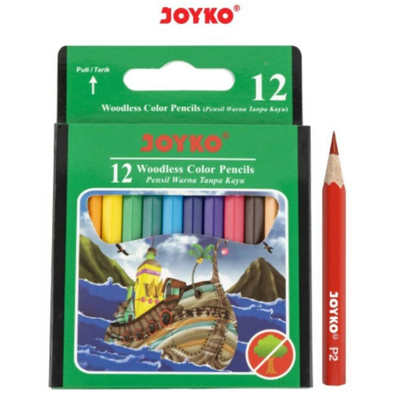 

PENSIL WARNA JOYKO WOODLES COLOR PENDEK CP-107/PANJANG CP-103