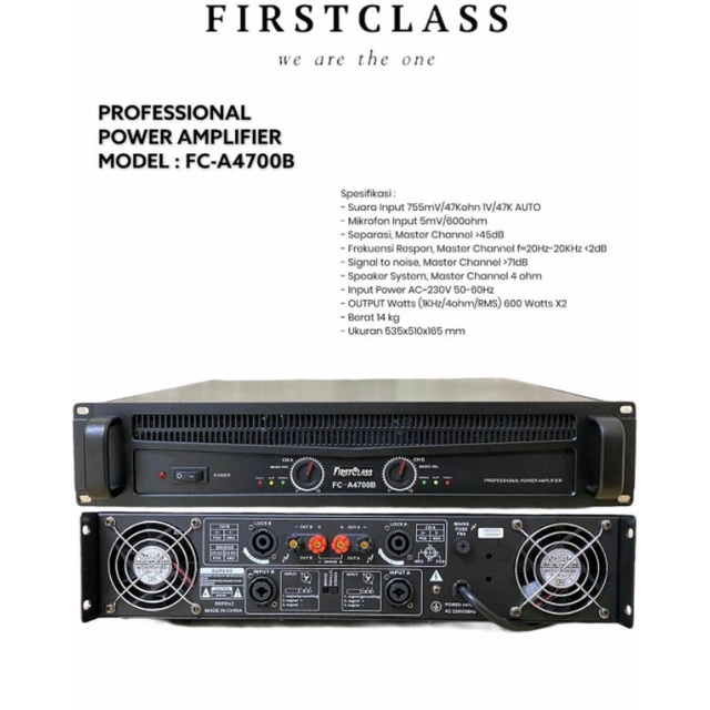 Power Amplifier Original Firstclass Fc A4700B Power Ampli 600 watt ×2