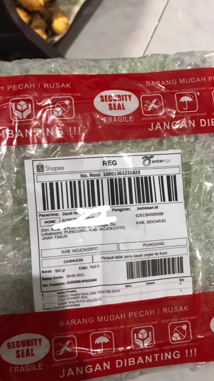 Toples Panen Raya 2268 / Nuai 268 10x10 T:6cm Dessert Box