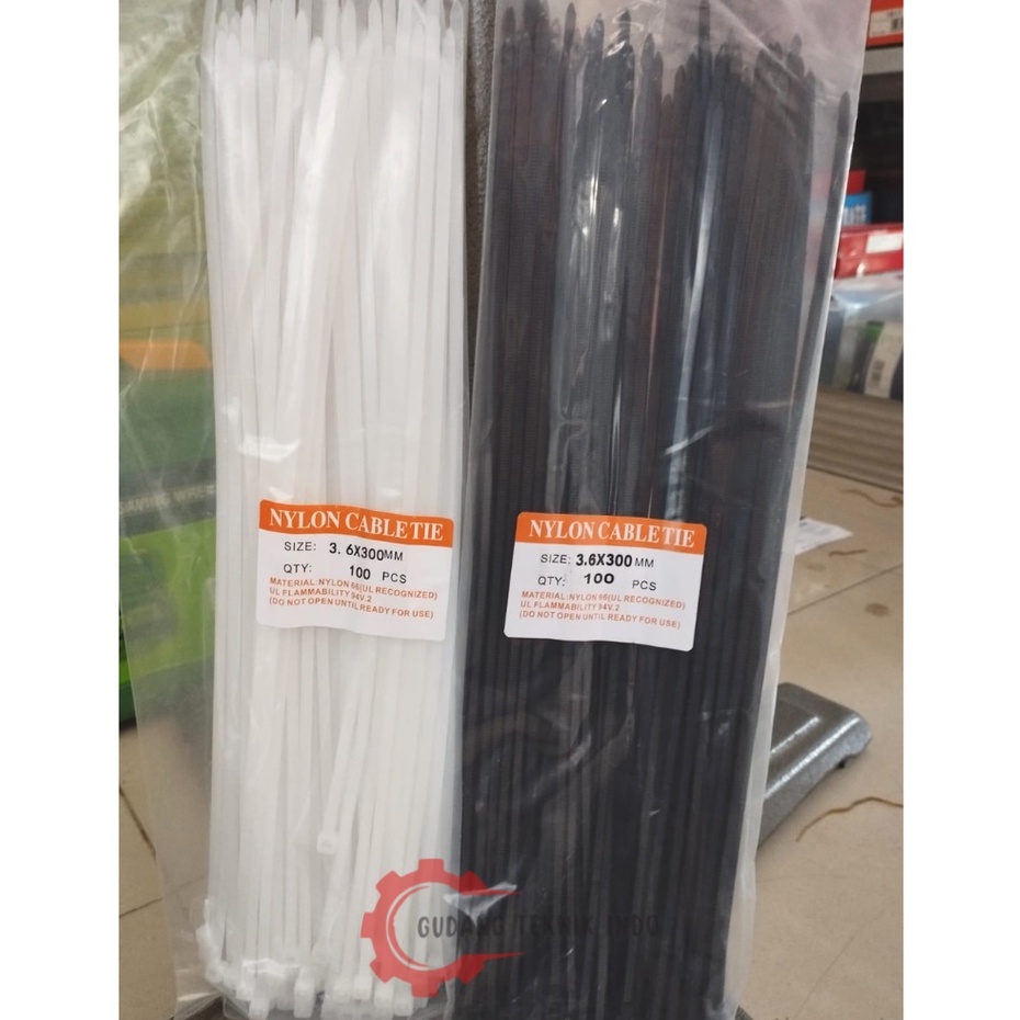 

Kabel tis 3.6 x 300mm isi 100PCS / Nylon cable ties 3.6 x 300mm