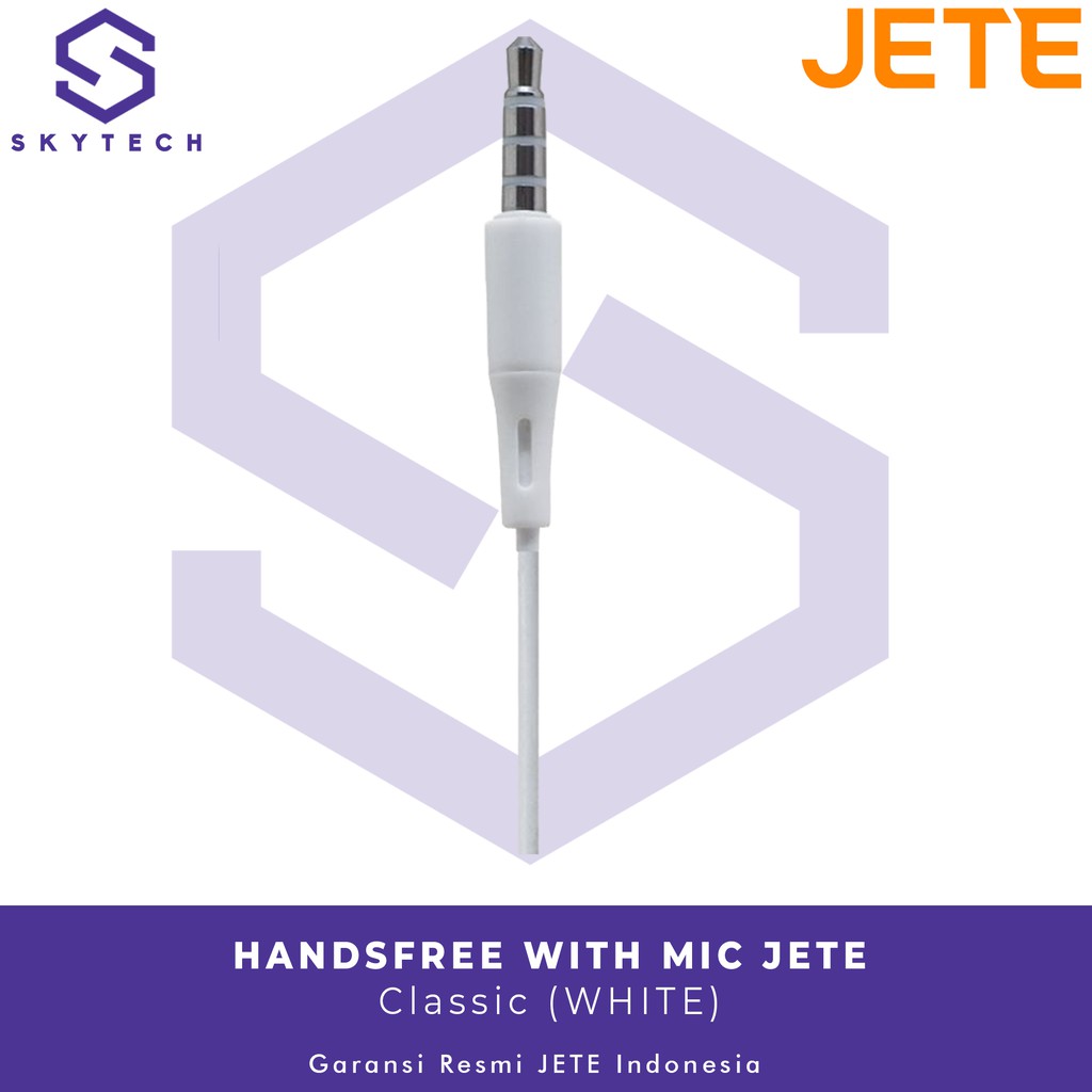 EARPHONE KABEL JETE CLASSIC WHITE ORIGINAL GARANSI RESMI