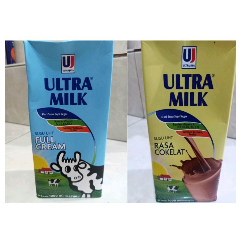 

Ultra milk susu sapi full cream 1000ml / Susu Ultramilk susu sapi Coklat 1000ml