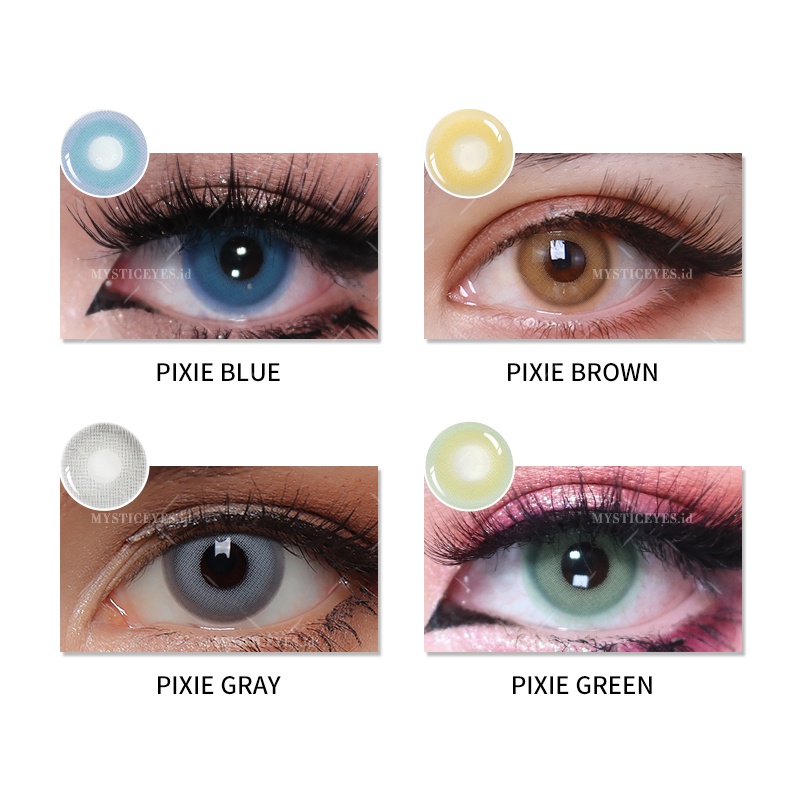 [✅COD] MYSTICEYES SOFTLENS PIXIE SERI LENSA KONTAK NORMAL 14.5MM