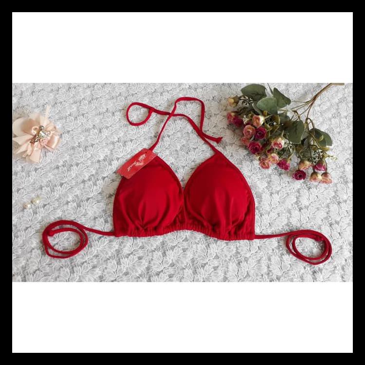 Bk 3302.X03 Merah - Bikini Pantai Bra Segitiga Celana Short