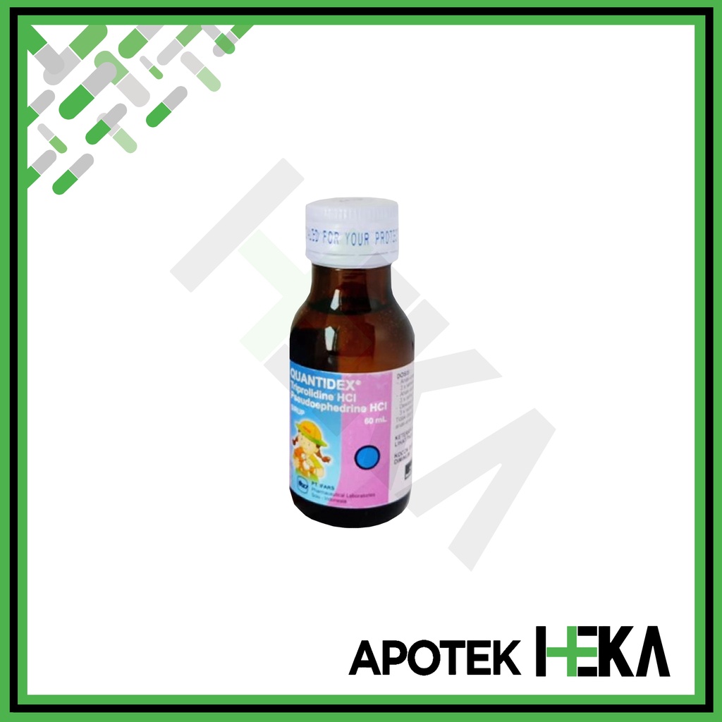 Quantidex Sirup 60 ml - Obat Alergi Saluran Pernapasan Rasa Jeruk (SEMARANG)