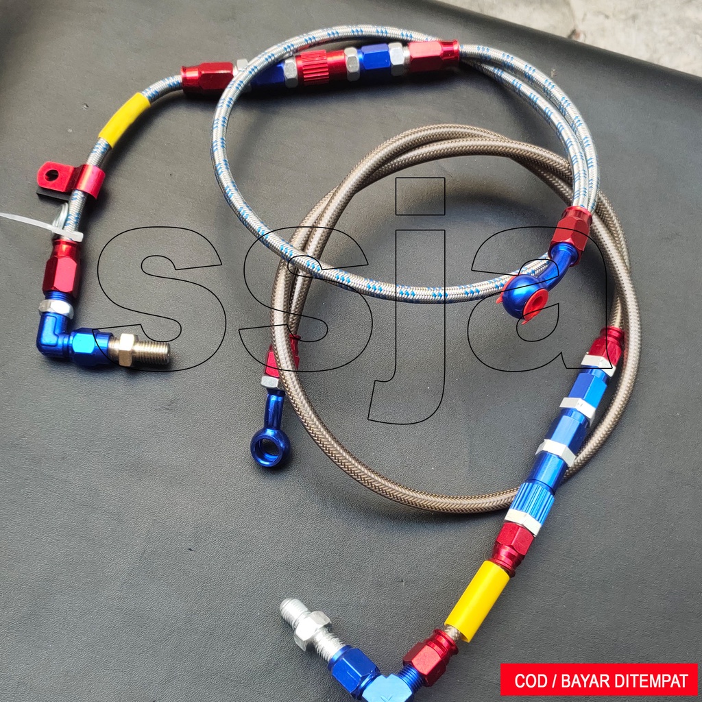 SELANG REM DEPAN VARIASI MODEL SERAT CARBON PSI UNIVERSAL 95CM