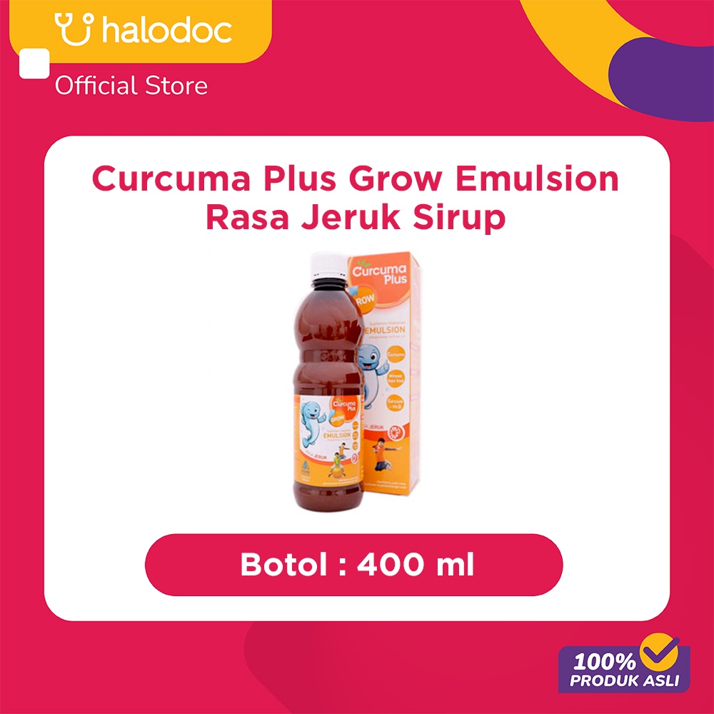 Curcuma Plus Grow Emulsion Rasa Jeruk Sirup 400 ml