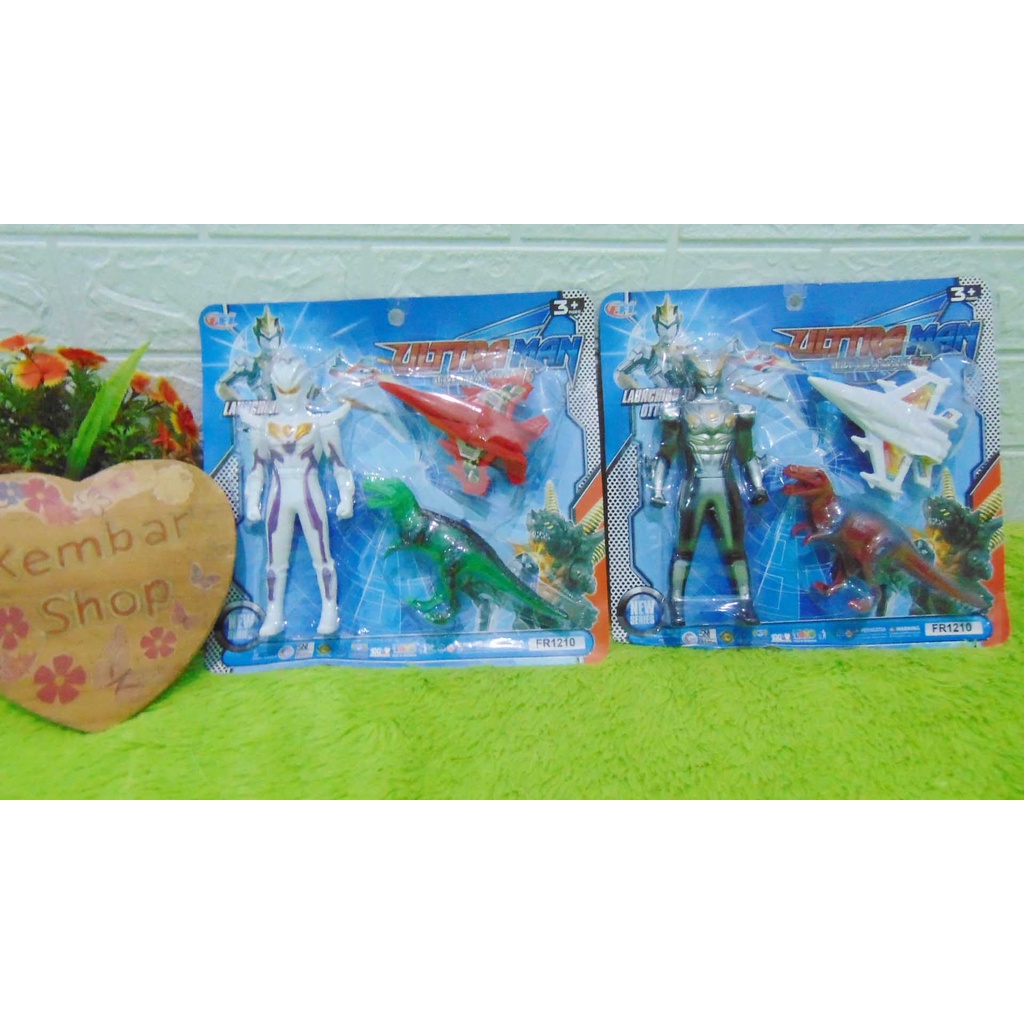FR1210 PAKET HEMAT 3IN1 ROBOT ULTRA ULTRA MAN ULTRAMEN PLUS MONSTER DAN PESAWAT WARNA RANDOM