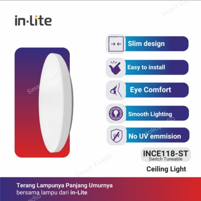 in-Lite INCE118 Switch Tubeable Ceiling Lamp 24Watt INCE118ST-24W