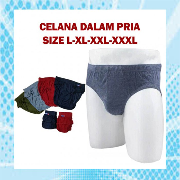 Celana Dalam Pria Dalaman Sempak CD Cowok Size L XL XXL XXXL