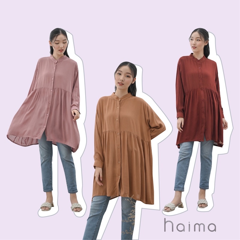 HAIMA - ARUMI Tunik Ruffle ( Rayon Crinkle )