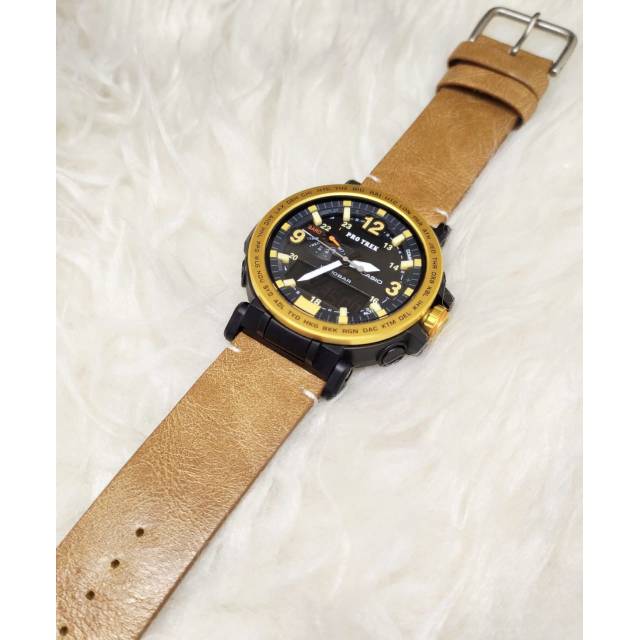 JAM TANGAN PRIA CASIO PROTREK PRG-600 LEATHER STRAP