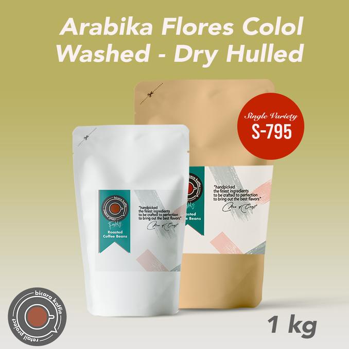 

Kopi Arabika Flores Colol Dry Hulled (BIJI/BUBUK) 1 kg -Diskon Besar