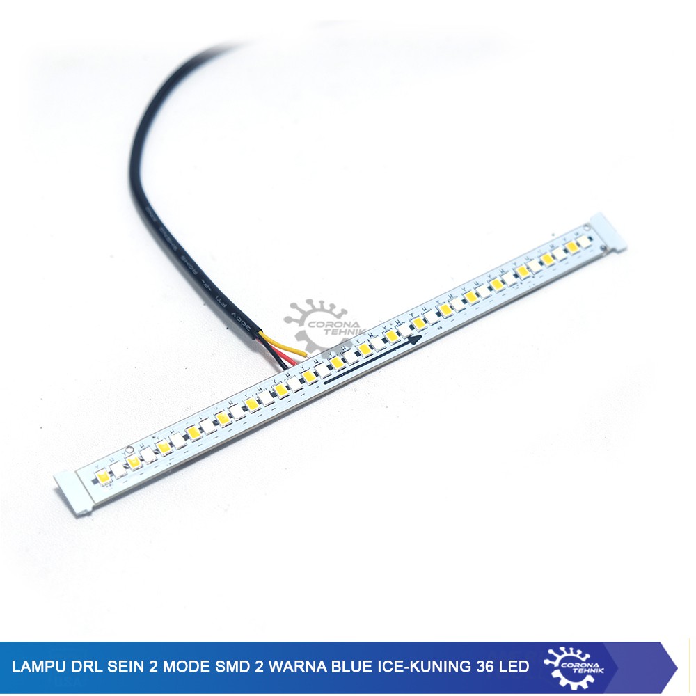 2 Warna Blue Ice-Kuning 36 Led - Lampu DRL Sein 2 Mode SMD