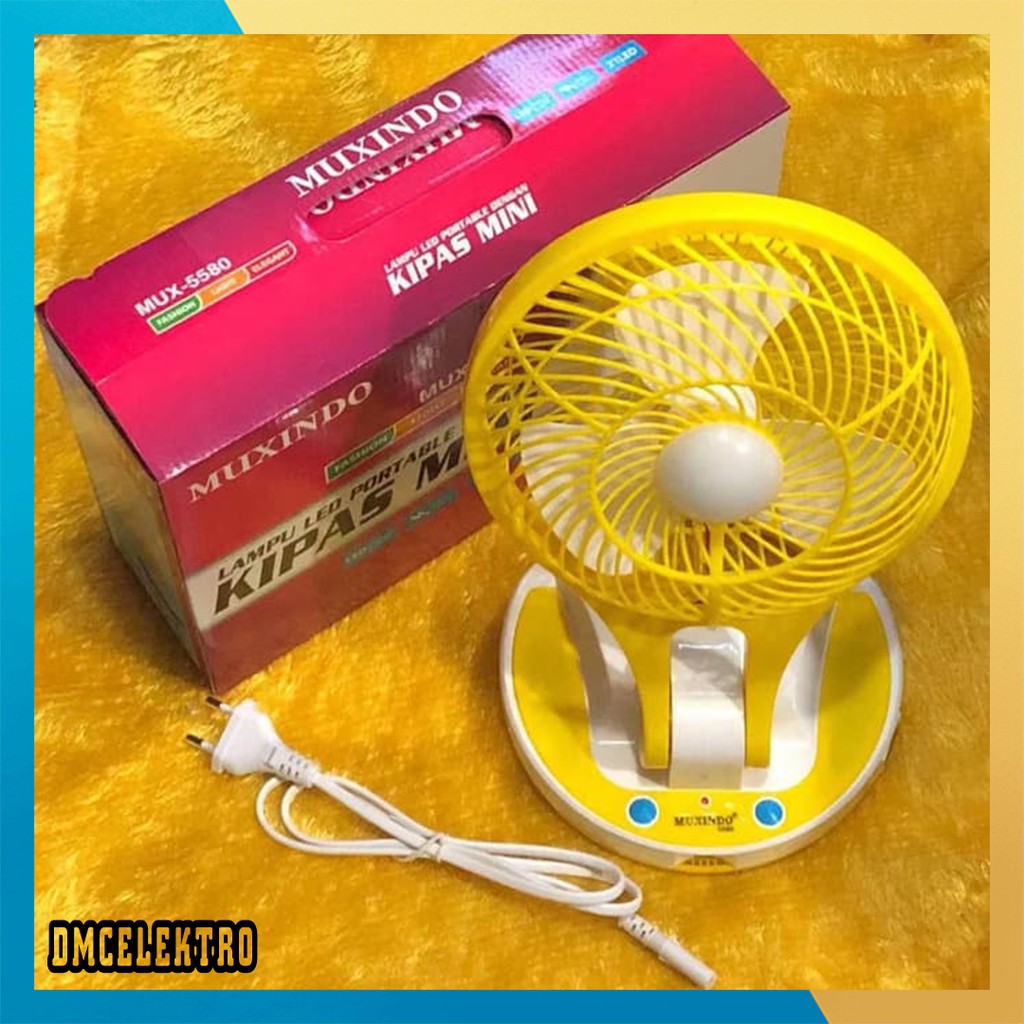 Kipas Cas Besar 5580 + lampu LED ukuran 20cm - Big fan / Kipas lipat / Kipas murah
