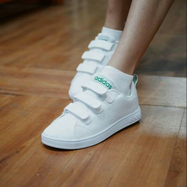 Adidas Neo Advantage Velcro White List Green