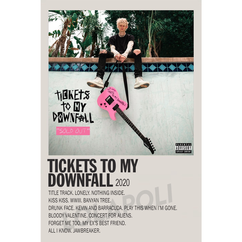 Poster Cover Album Tickets To My Downfall - Machine Gun Kelly