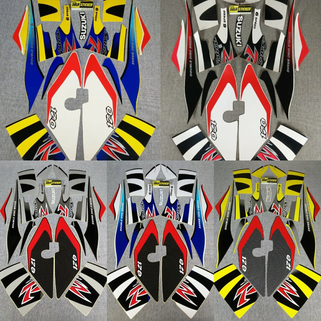 Bisa Cod Striping Sticker Variasi Suzuki Satria 120r Satria Lumba Grafis Shopee Indonesia