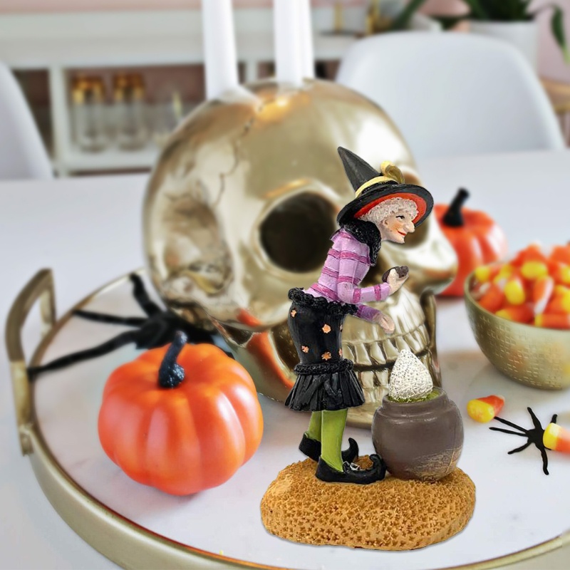 Ornamen Boneka Penyihir Halloween Untuk Dekorasi Taman Indoor Outdoor