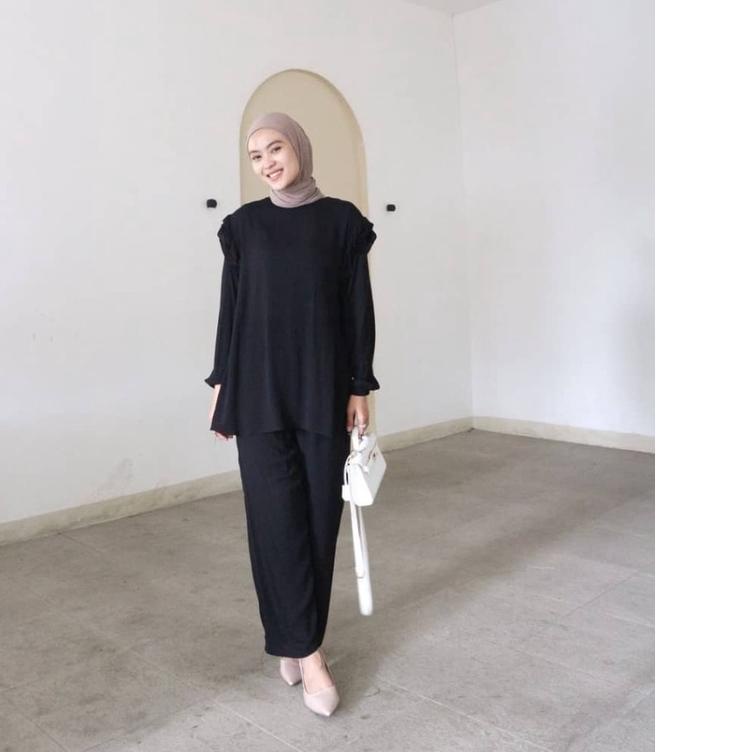 ❀ RUBY SET SETELAN KULOT KRINKEL ONE SET TERBARU / MILLY SET RAYON CRINCLE STELAN KEKINIAN // ♬