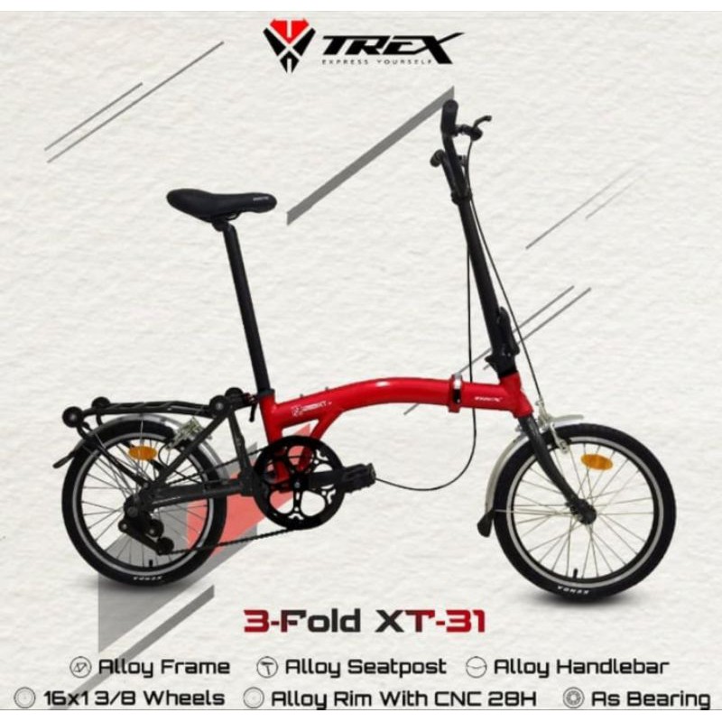 Sepeda Trifold Trex Termurah