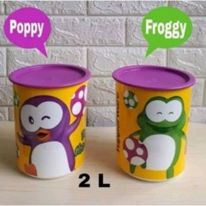 toples susu Poppy froggy 2 liter canister tupperware