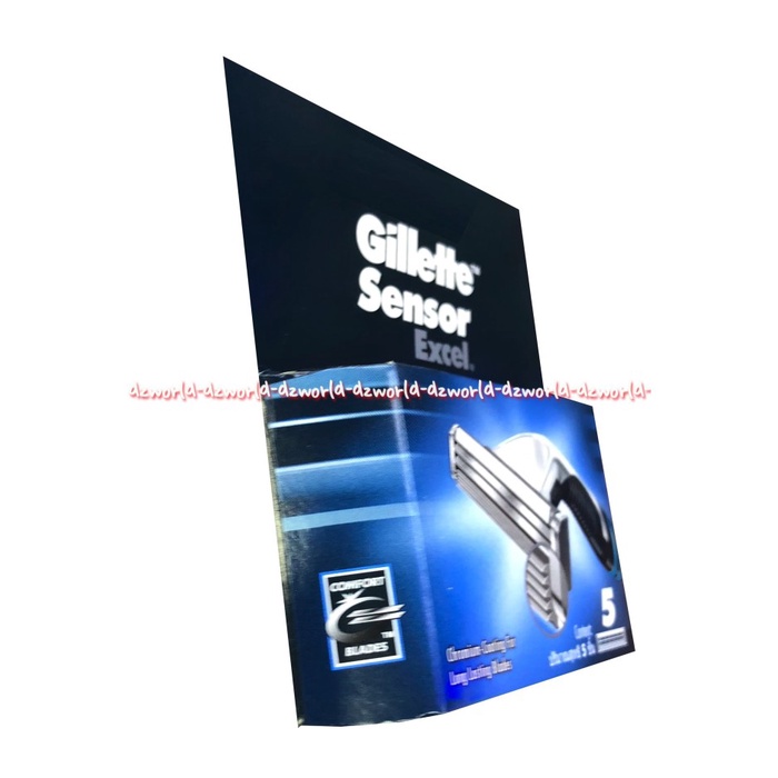 77esbt Gillette Sensor Excel Refill 5Pcs Isi Ulang Pisau Cukur Gilette Excel Fr50F1R