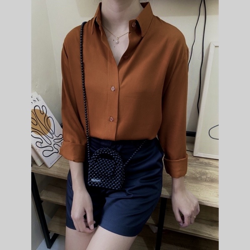 KEMEJA RAYON POLOS // BAJU KERJA // KEMEJA WANITA POLOS // KEMEJA PUTIH RAYON