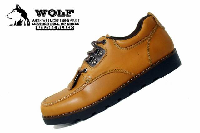 (BERGARANS1) SEPATU SEMI BOOT KULIT WOOF BULDOG ORIGINAL