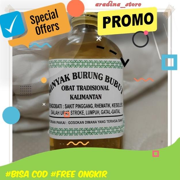 

TERLARIS Minyak Burung Bubut Asli Kalimantan Obat Herbal Struk Stroke Rematik /OBAT HERBAL ASAM URAT/OBAT HERBAL PELANGSING/OBAT HERBAL KOLESTEROL/OBAT HERBAL DIABETES