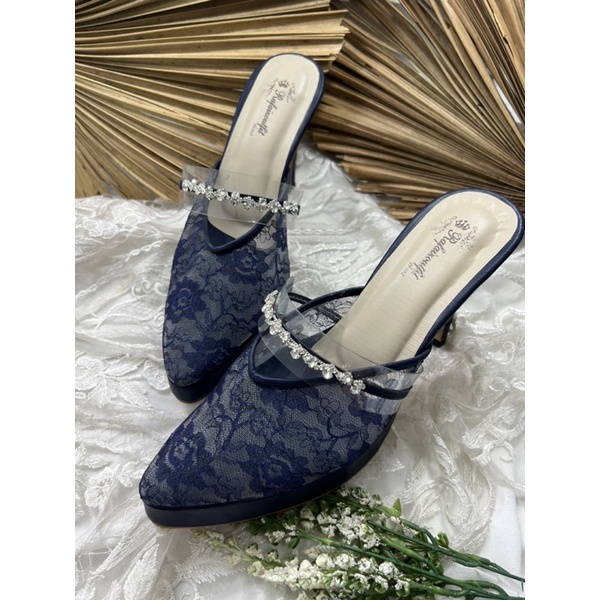 sepatu wanita rafaizoutfit model azwa navy tinggi 10cm runcing