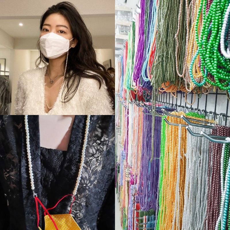 Ready Stock Strap Masker Lanyard Kalung Korea Kacamata Rantai Gantung Idola Korea Gaya Yang Sama Ran