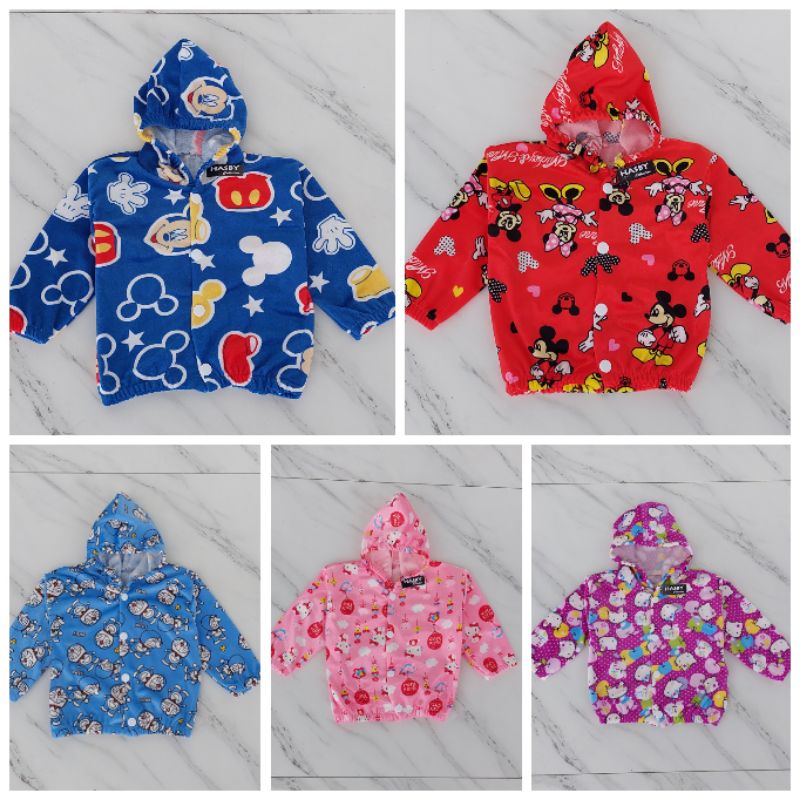 Jaket Bayi Lembut Motif Karakter