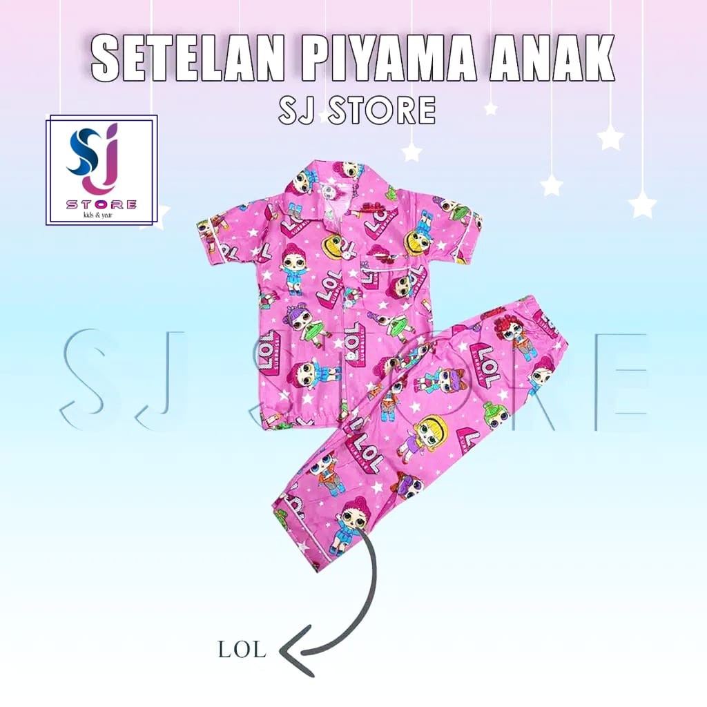 Piyama Anak Motif Doraemon 1 - 8 Tahun